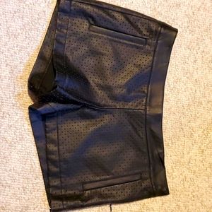 Club Monaco faux leather shorts